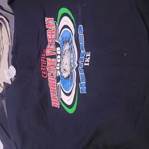 XL Gildan Black Men's T-Shirt Hurricane IKE 2008 Hurricane Veteran